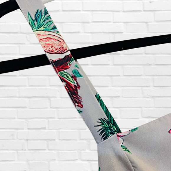 Amanda's Place Floral Sleeveless Jumpsuit Wide Leg Tropical Fruit Romper Dress - Picture 12 of 13